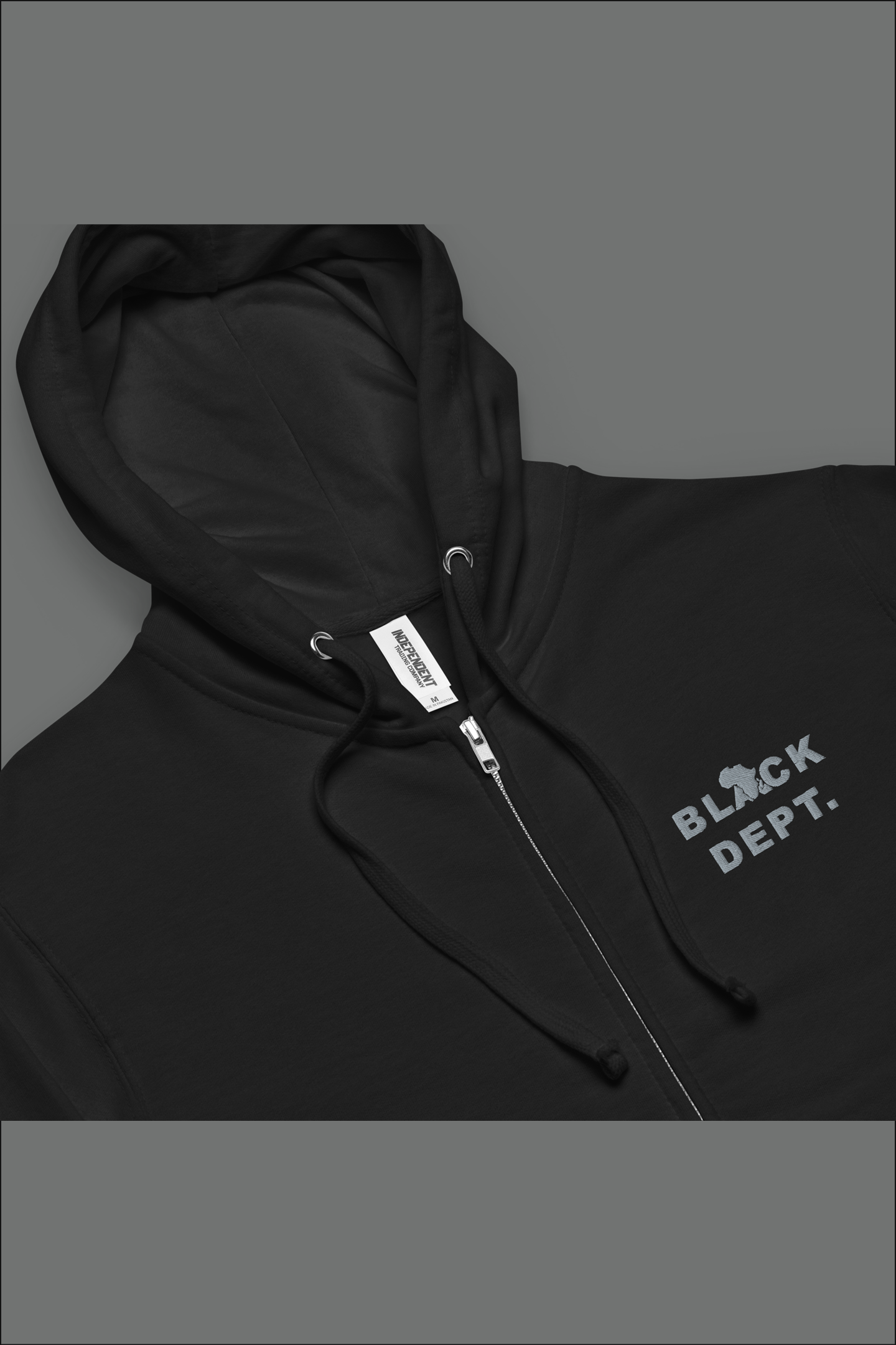 BLVCK DEPT. SIGNATURE ZIP EMBROIDERED HOODIE: THE ESSENTIAL – UNISEX