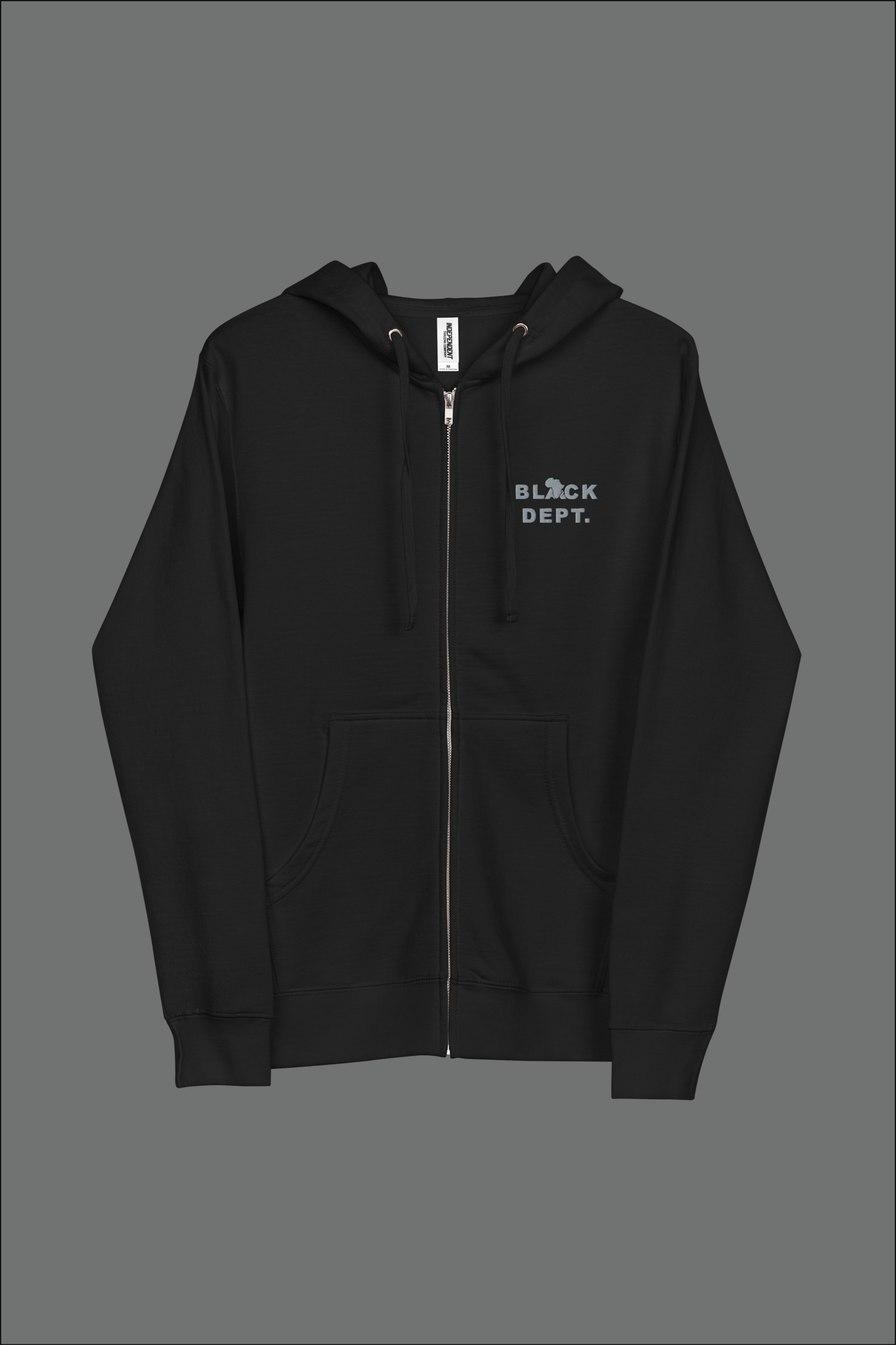 BLVCK DEPT. SIGNATURE ZIP EMBROIDERED HOODIE: THE ESSENTIAL – UNISEX