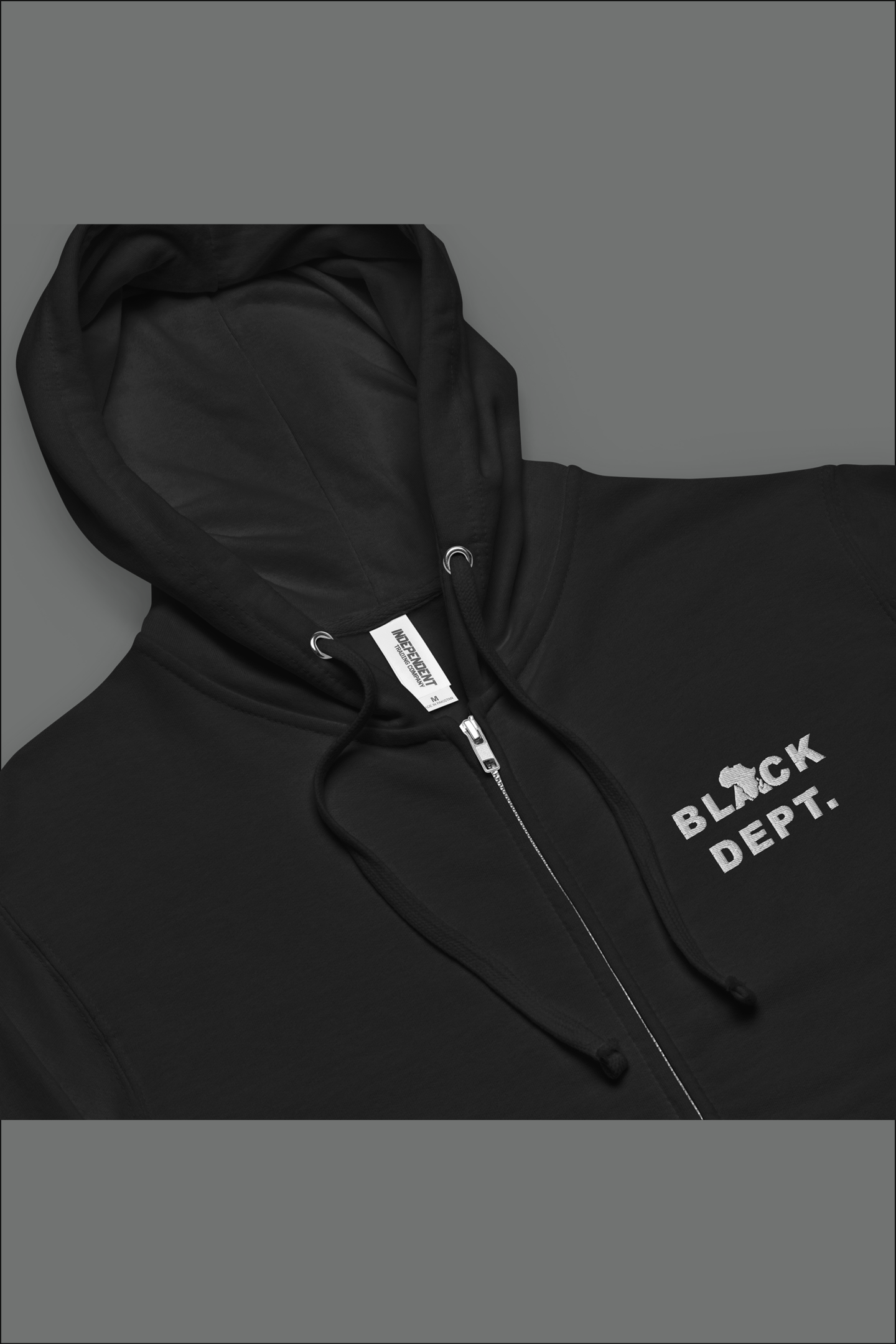 BLVCK DEPT. SIGNATURE ZIP EMBROIDERED HOODIE: THE ESSENTIAL – UNISEX