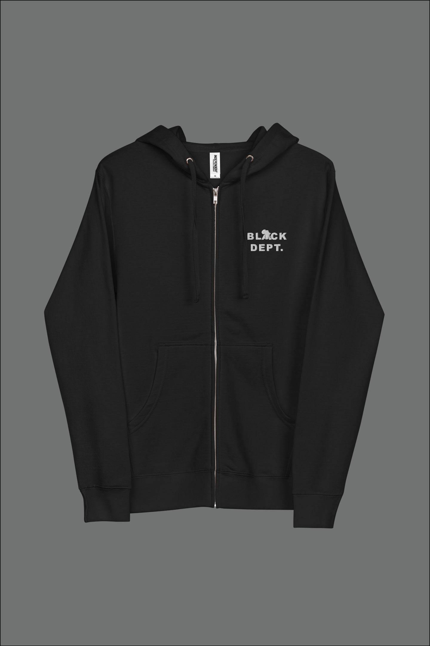 BLVCK DEPT. SIGNATURE ZIP EMBROIDERED HOODIE: THE ESSENTIAL – UNISEX