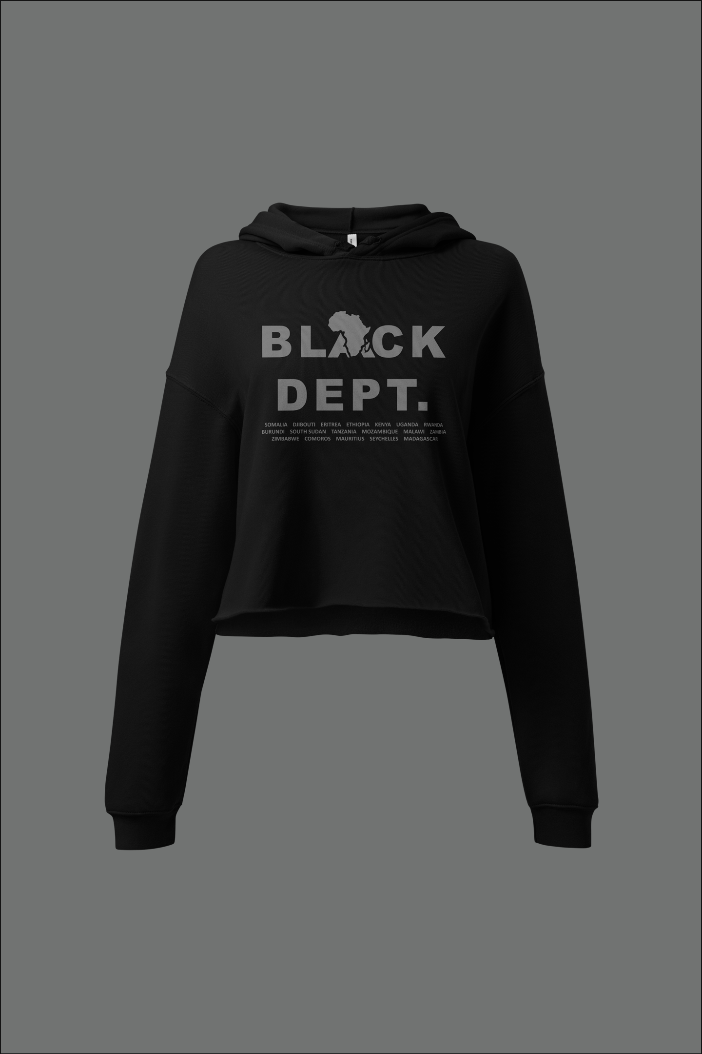 BLVCK DEPT. EAST AFRICA SIGNATURE CROP TOP HOODIE: THE ESSENTIAL