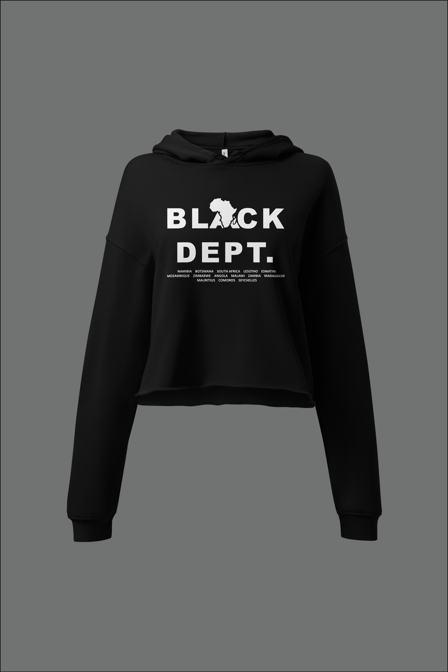 BLVCK DEPT. SOUTH AFRICA SIGNATURE CROP TOP HOODIE: THE ESSENTIAL