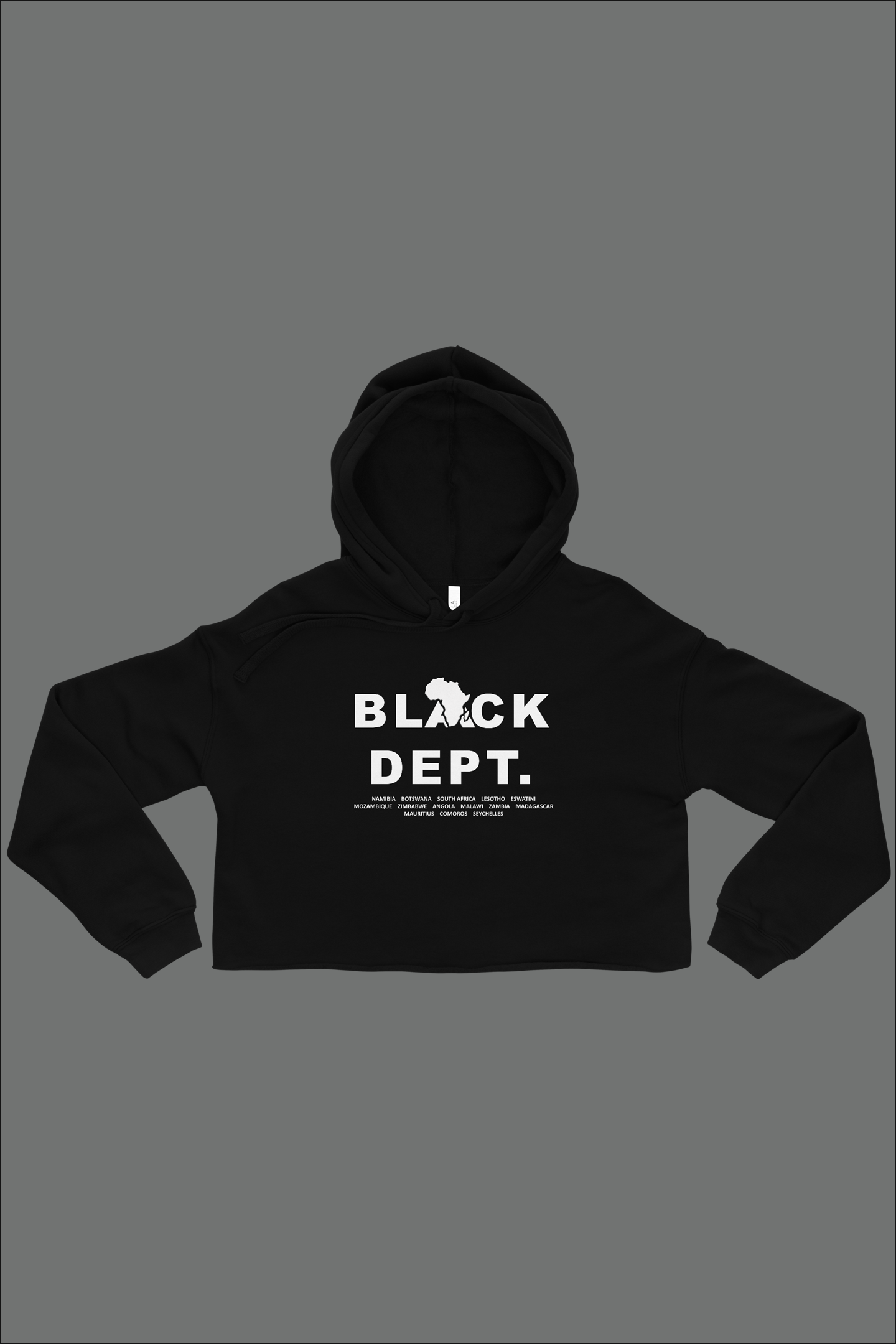 BLVCK DEPT. SOUTH AFRICA SIGNATURE CROP TOP HOODIE: THE ESSENTIAL