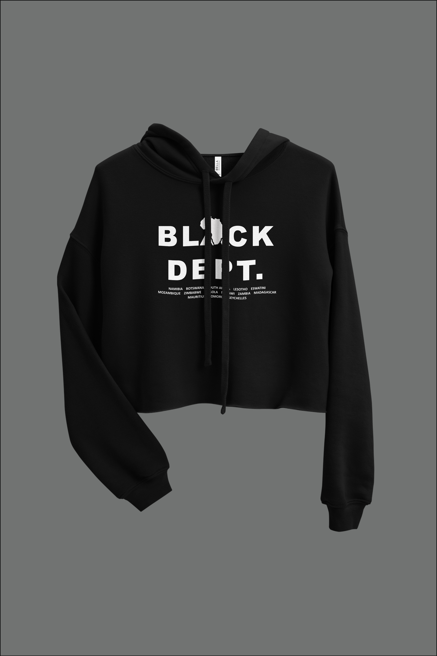 BLVCK DEPT. SOUTH AFRICA SIGNATURE CROP TOP HOODIE: THE ESSENTIAL